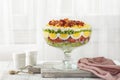 Seven-layer salad. Royalty Free Stock Photo