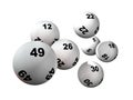Seven Lottery Balls Royalty Free Stock Photo
