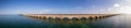 Seven Mile Bridge Florida Keys panorama photo Royalty Free Stock Photo