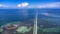 The Seven Mile Bridge, Florida. Aerial view. Royalty Free Stock Photo