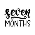 Seven months baby shower. Newborn age marker