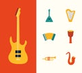 seven musical instruments