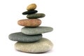 Seven pebbles pyramid Royalty Free Stock Photo