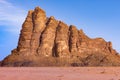 Seven Pillars of Wisdom, Wadi Rum Royalty Free Stock Photo