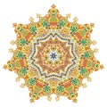 Seven pointed star mandala in flower style Royalty Free Stock Photo