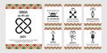 The Seven Principles of Kwanzaa signs. African American Holidays. 7 days of Kvanzaa set. Vector template for typography