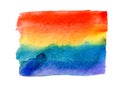 Rainbow watercolor painted background Royalty Free Stock Photo