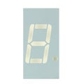 Seven-segment LED indicator isolated on a white background