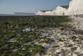 Seven Sisters and Beachy Head cliffs, England, the UK - sunny, warm day. Royalty Free Stock Photo