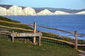 Seven Sisters chalk cliffs, East Sussex, England