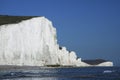 Seven sisters chalk cliffs sussex england uk