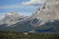 Seven Sisters Mountain and Crowsnest Mountain Royalty Free Stock Photo