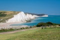 Seven Sisters National park, white cliffs,beach,ocean East Sussex, England Royalty Free Stock Photo