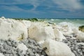 Seven Sisters National park, white cliffs,beach,ocean East Sussex, England Royalty Free Stock Photo