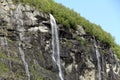 The seven sisters waterfall, Geiranger Fjord, Hellesylt Norway Royalty Free Stock Photo