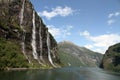 The seven sisters waterfall, Geiranger Fjord, Norway Royalty Free Stock Photo