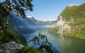 Seven Sisters waterfall at Geirangerfjord, Norway Royalty Free Stock Photo