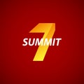 Seven Summit Logo Vector Template Design Illustration