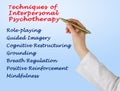 Techniques of Interpersonal Psychotherapy