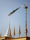 Seven-tiered umbrella and Tung (Lanna flag), Thailand