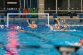 Waterpolo player - attack action Royalty Free Stock Photo