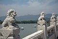 The Seventeen-arch Bridge in the Summer Palace, Beijing, China Royalty Free Stock Photo