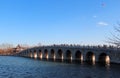 Seventeen Arches Bridge in the Summer Palace, Beijing Royalty Free Stock Photo