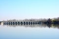 Seventeen hole bridge in Summer Palace Royalty Free Stock Photo