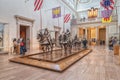 Seventeenth-century armor display at Metropolitan Museum of Art the Met in New York. Royalty Free Stock Photo