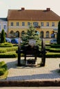 The seventeenth century cannon in the park. Royalty Free Stock Photo