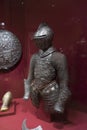 Seventeenth-century European armor display at Metropolitan Museum of Art the Met in New York Royalty Free Stock Photo