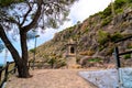 Station seven of fourteen historic religious structures on the way up to the castle Cullera, Valencian Community, Spain