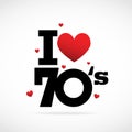 Seventies icon Royalty Free Stock Photo