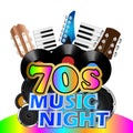 Seventies Music Night Background Royalty Free Stock Photo