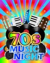 Seventies Music Night Poster Royalty Free Stock Photo