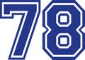 Seventy-eight college number 78