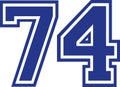 Seventy-four college number 74