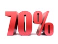 Seventy percent 70% symbol .3d Royalty Free Stock Photo