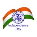 Seventy-six 76 years Den. independence of India. Independence Day of India. Royalty Free Stock Photo