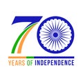 Seventy years independence of India design