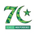 Seventy years inependence of Pakistan design