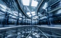 Sever racks and data center, big data and cloud computing concept, 3d rendering