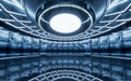 Sever racks and data center, big data and cloud computing concept, 3d rendering