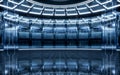 Sever racks and data center, big data and cloud computing concept, 3d rendering