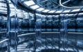 Sever racks and data center, big data and cloud computing concept, 3d rendering