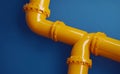Sever and water pipes are constructed from PVC plastic, illustrated in a 3D rendered image Royalty Free Stock Photo