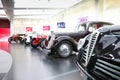 Several Alfa Romeo vintage cars on display at The Historical Museum Alfa Romeo Royalty Free Stock Photo