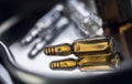 Several ambar Ampoule of glass Royalty Free Stock Photo