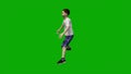 Several australian baby boy on vacation on green screen talking and walking in multiview on background in 1080 quality