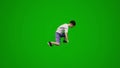 Several australian baby boy on vacation on green screen talking and walking in multiview on background in 1080 quality